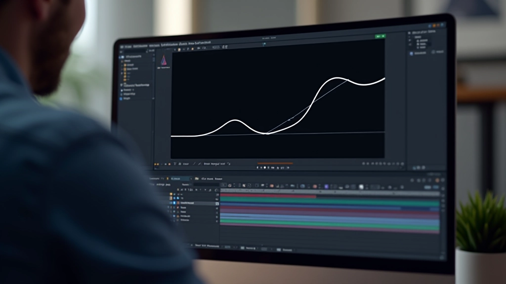 Gráfico de easing curves no After Effects, mostrando curva suave em contraste com linear